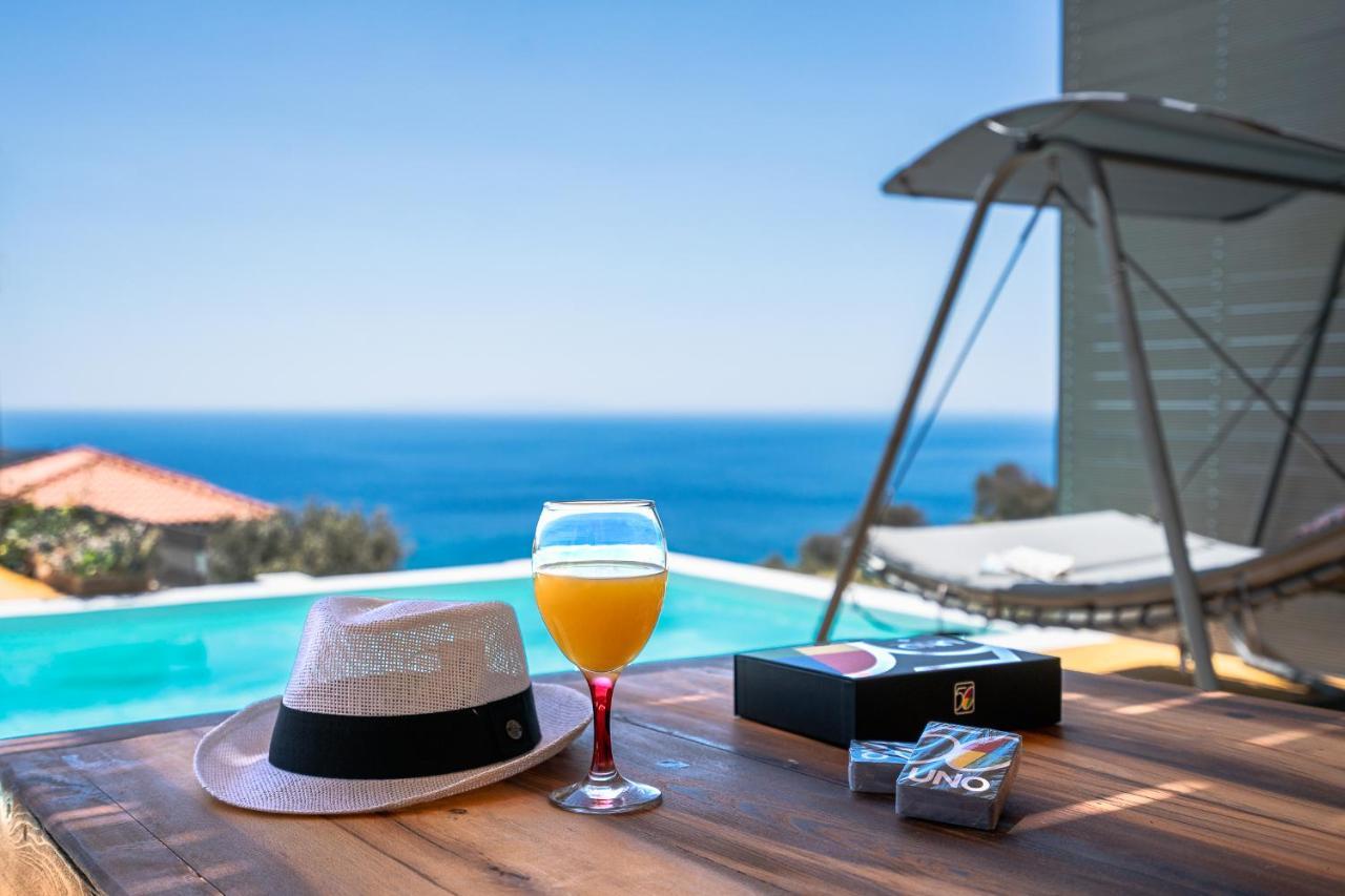 Seaview Villa Mirthios Panorama With Private Swimming Pool And Bbq! Plakias Exterior foto