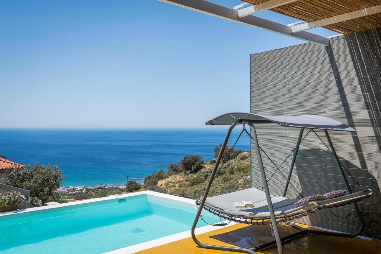 Seaview Villa Mirthios Panorama With Private Swimming Pool And Bbq! Plakias Exterior foto