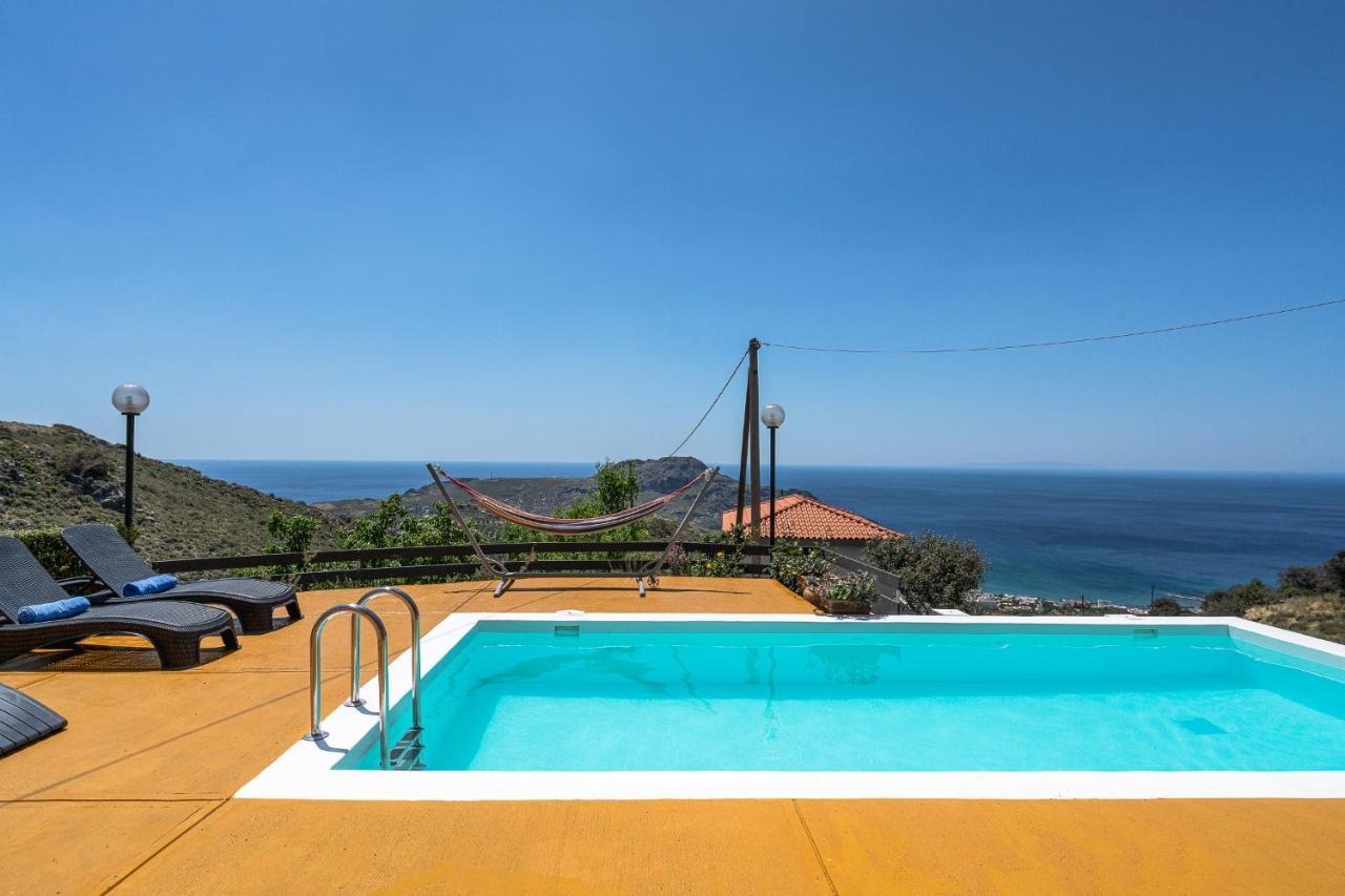 Seaview Villa Mirthios Panorama With Private Swimming Pool And Bbq! Plakias Exterior foto